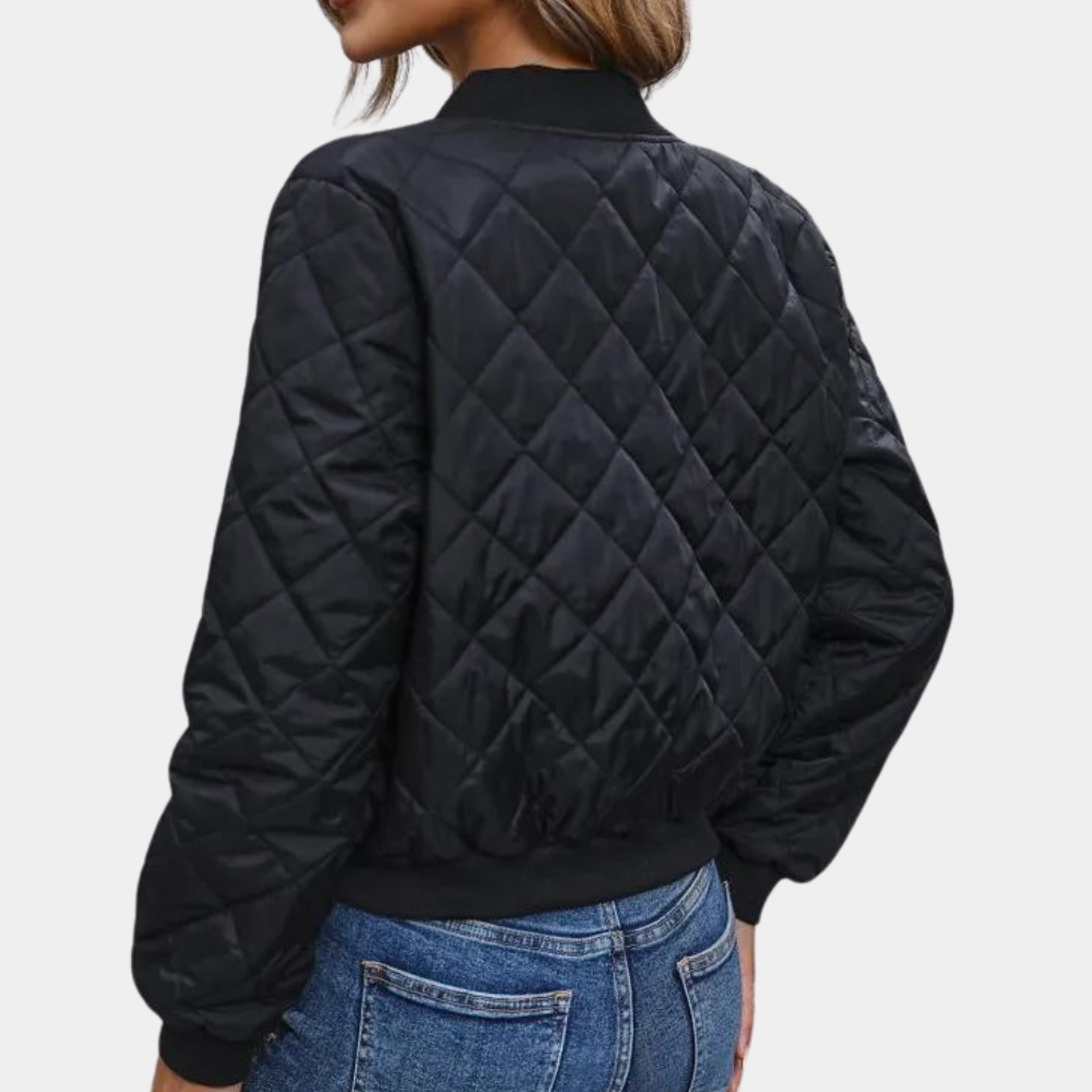 Elvayn | Women’s Quilted Zip-Up Bomber Jacket