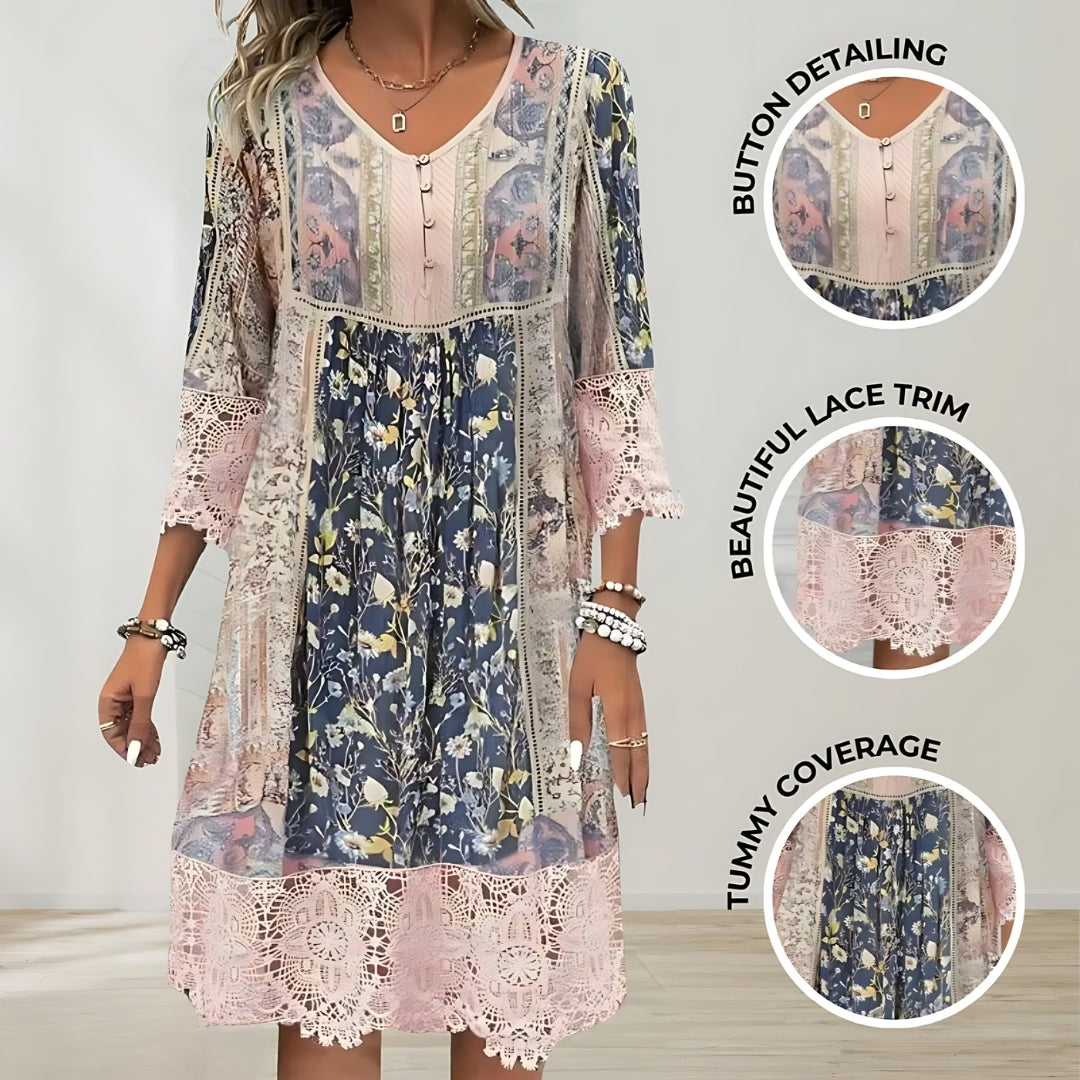 Elvayn | Luxe Boho Midi Dress