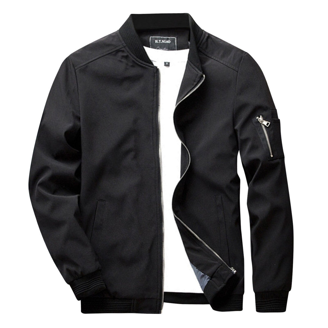 Elvayn | Modern Zipper Front Jacket For Men