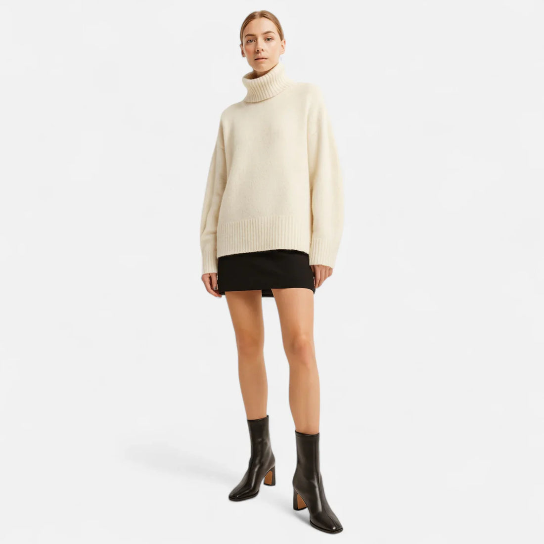 Vintage square-toe ankle boots for women