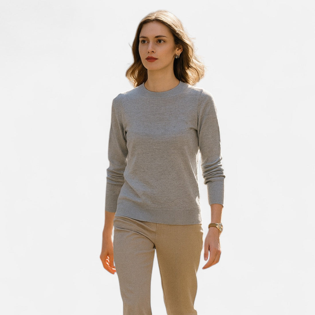 Elvayn | Women’s Merino Wool Crewneck Sweater