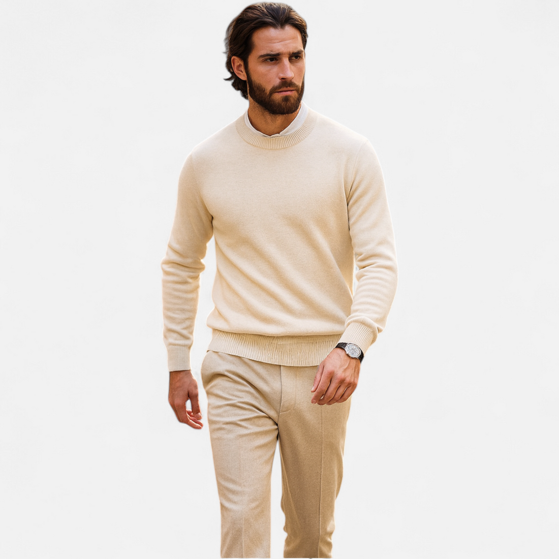 Elvayn | Men’s Loose-Fit Cashmere Wool Jumper