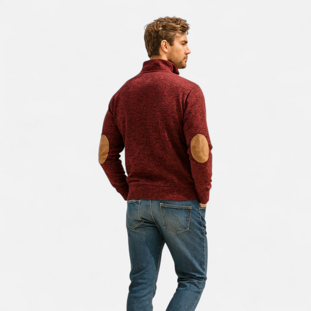 Elvayn | Men’s Knitted Sweater – Stand Collar Heritage Style