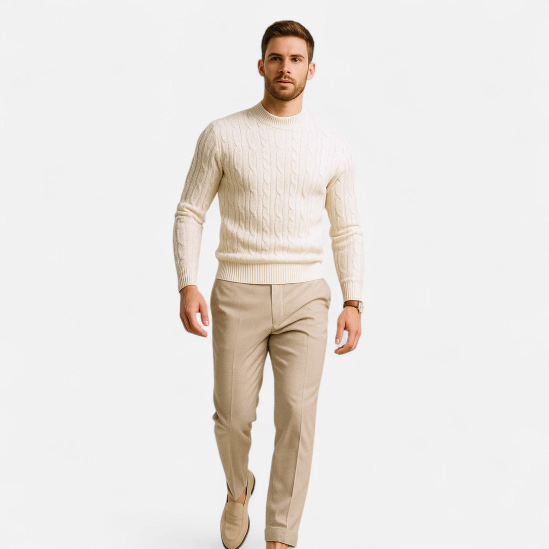Elvayn  | Men’s Classic Crewneck Knit Sweater