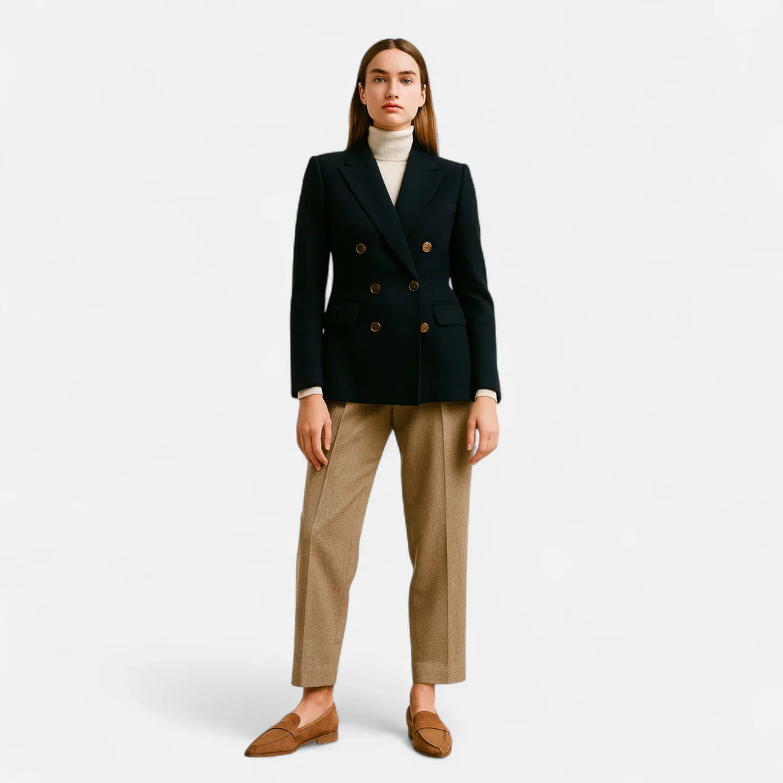 Classic pointed-toe loafers for women