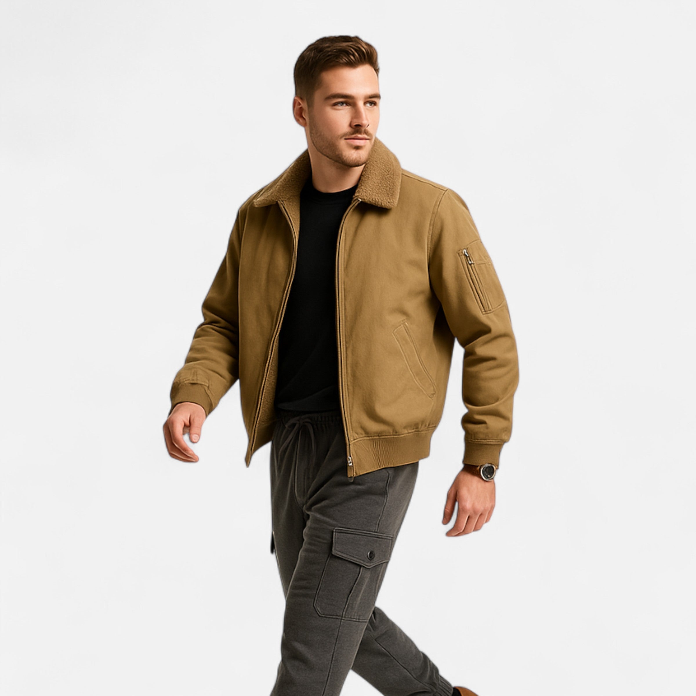 Elvayn | Men’s Casual Jacket – Refined Cotton & Lambswool Blend