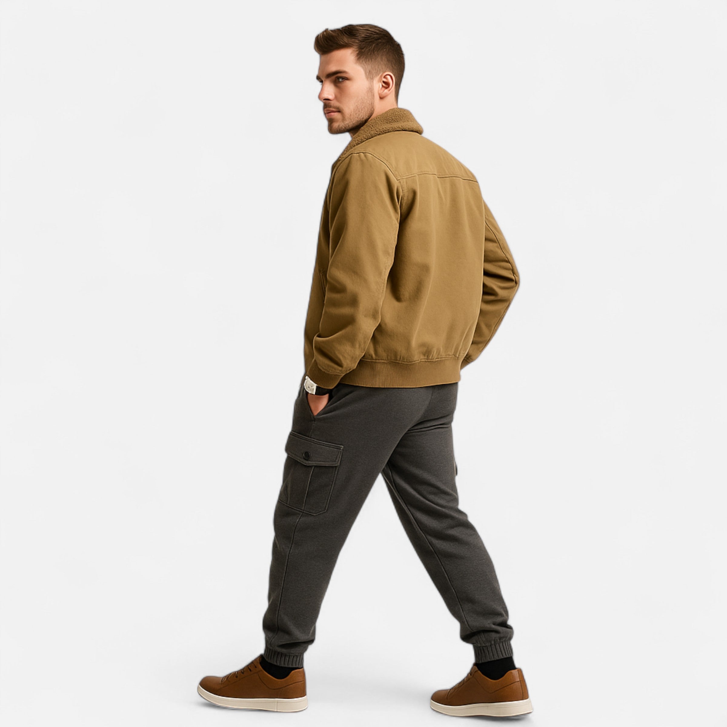 Elvayn | Men’s Casual Jacket – Refined Cotton & Lambswool Blend