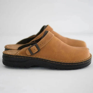 Elvayn | Stylish Men’s Leather Slipper Clogs