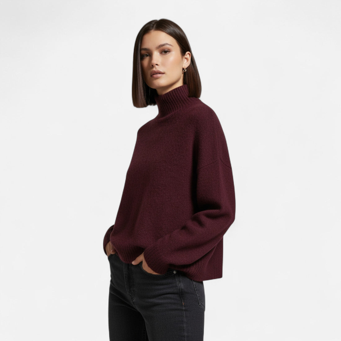 Elvayn  | Women’s Vintage Turtleneck Sweater – Classic Winter Warmth