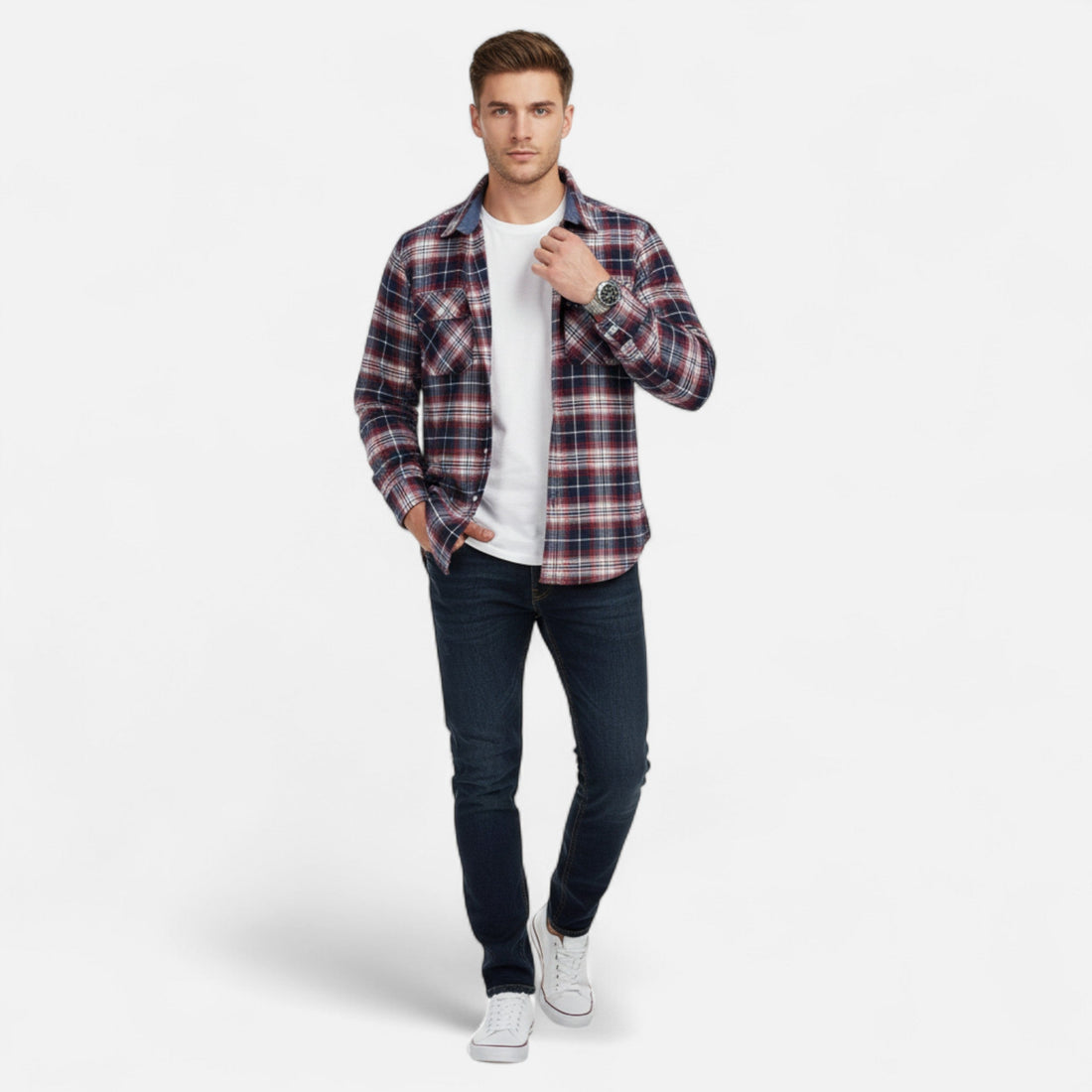 Elvayn | Men’s Oversized Lightweight Shirt Jacket