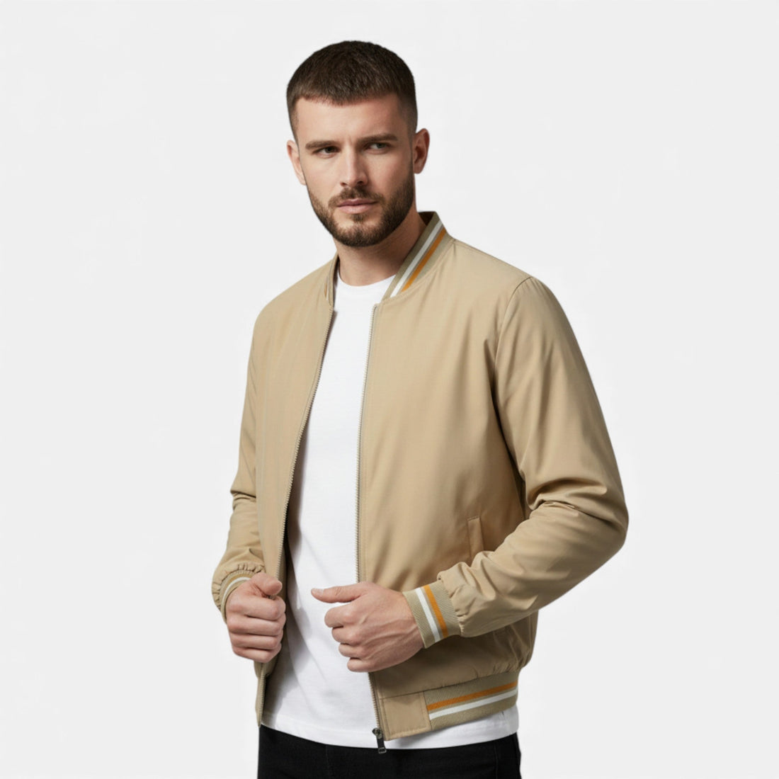 Elvayn | Men’s Thick Bomber Jacket for Autumn/Winter