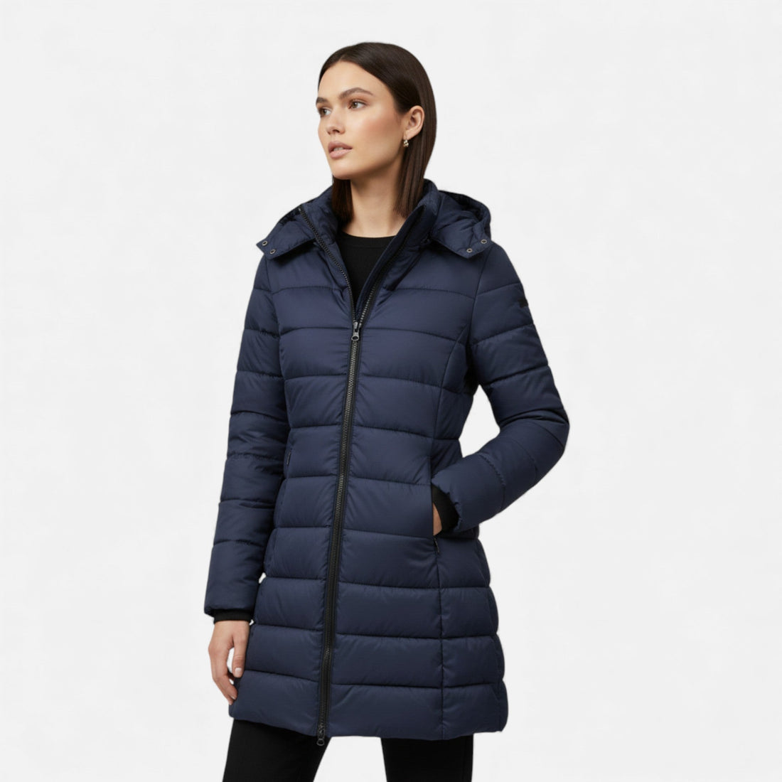 Elvayn | Women’s Quilted Cotton-Blend Autumn Winter Jacket