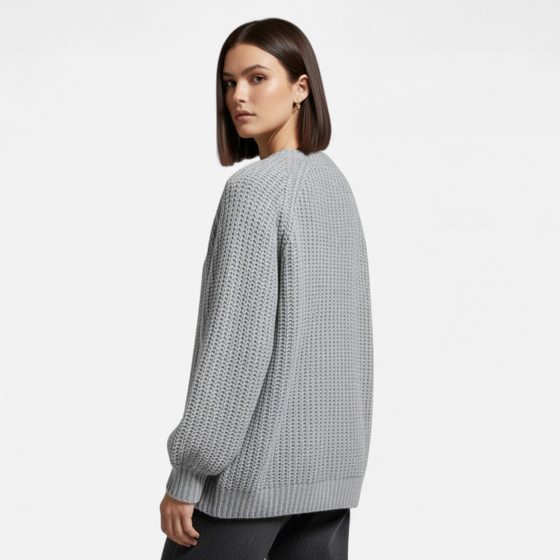 Elvayn | Women’s Vintage Round Neck Knit Cardigan – Effortless Autumn Grace