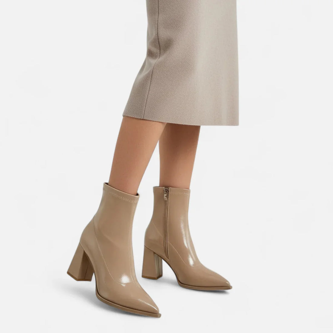 Elegant pointed-toe ankle boots for women