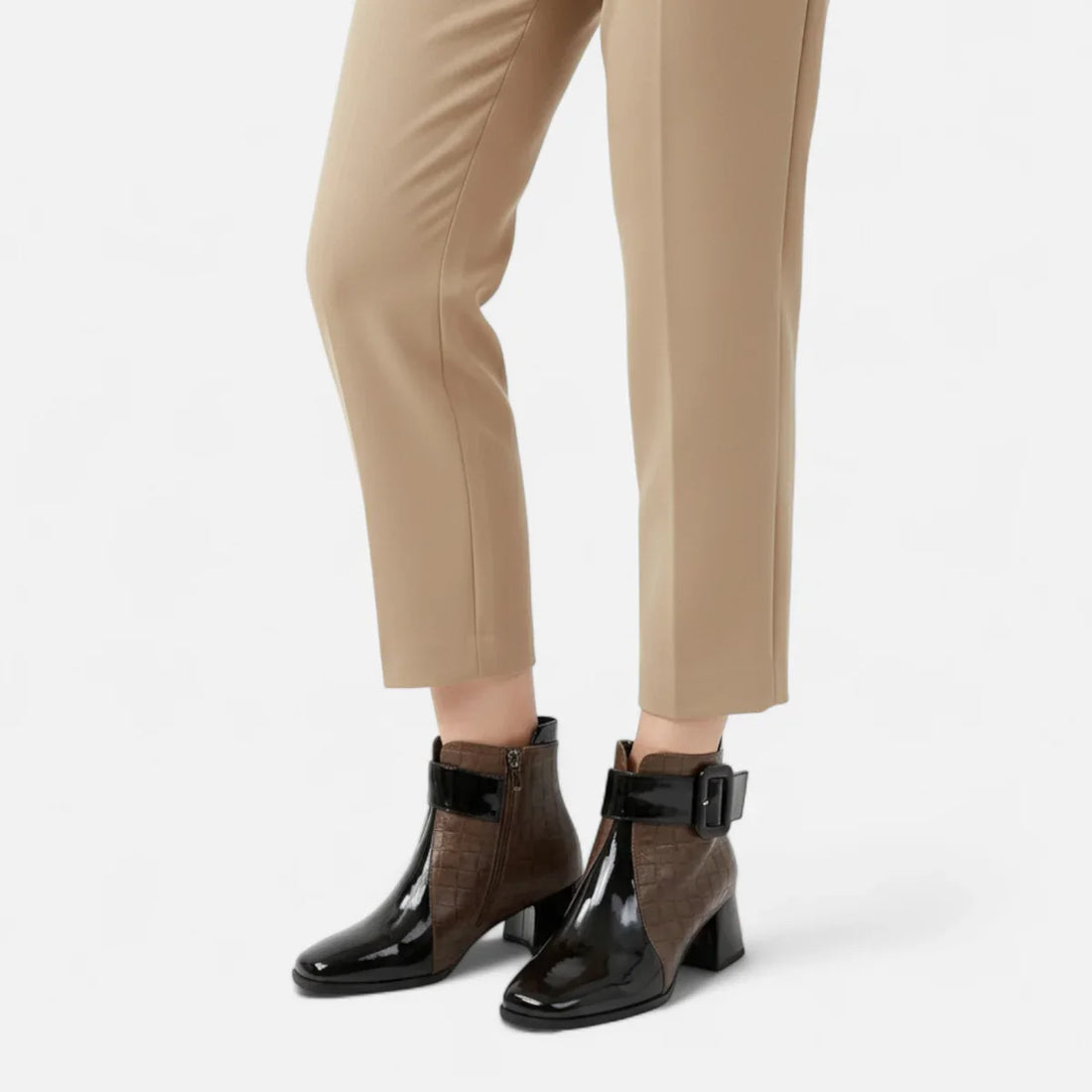 Elegant buckle ankle boots for women