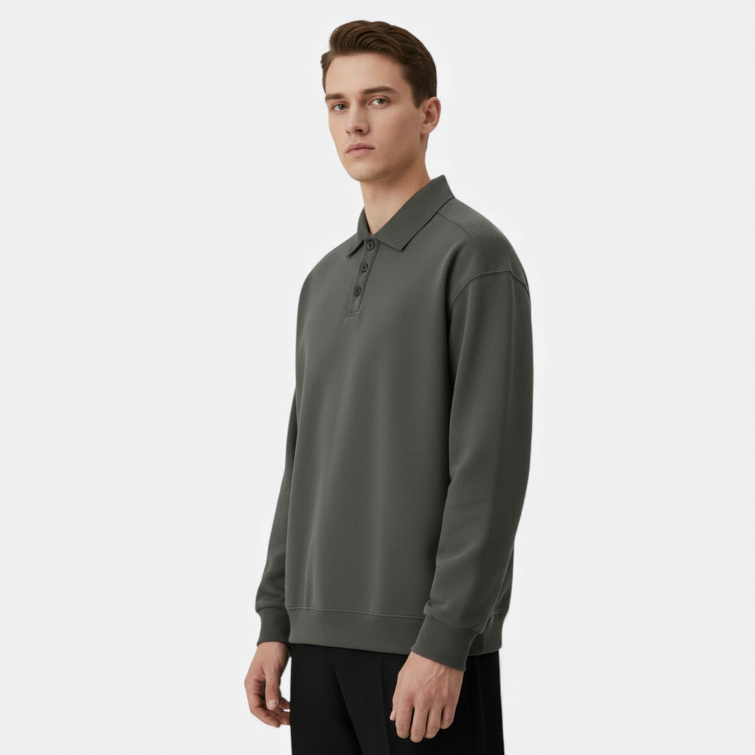 Elvayn | Men’s Polo Knit Sweater for Autumn/Winter