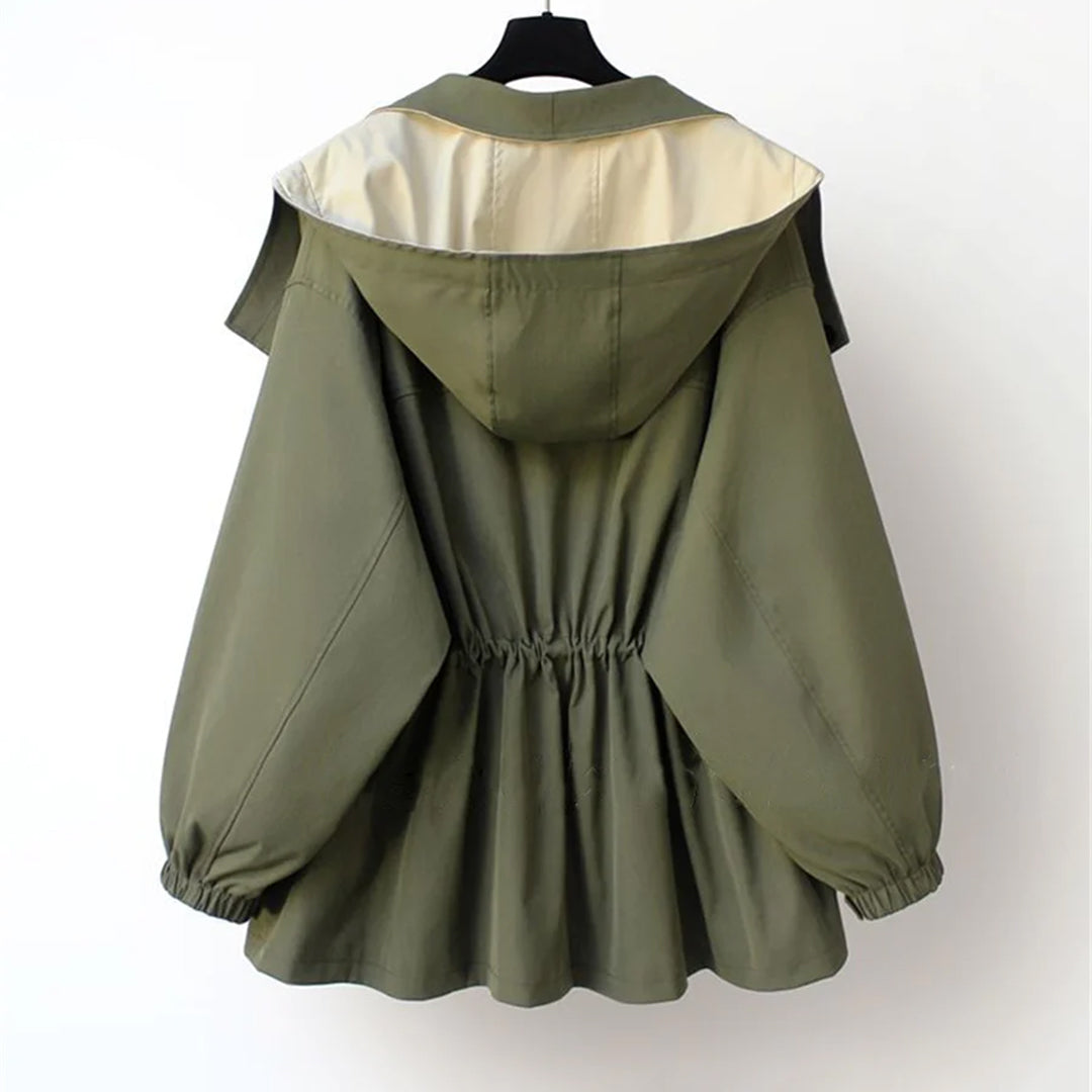 Elvayn | Women’s Stylish Hooded Double Layer Jacket