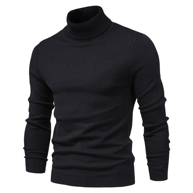 Elvayn | Warm Knitted High Neck Sweater For Men