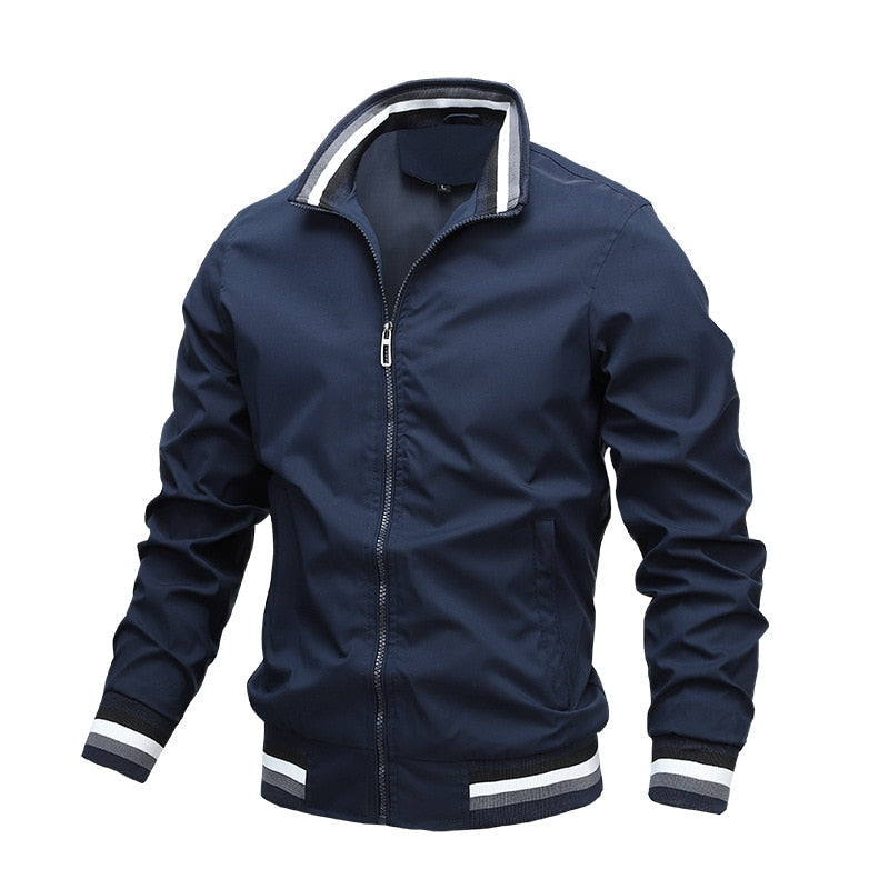 Elvayn | Casual Zipper Lightweight Bomber Jacket For Men
