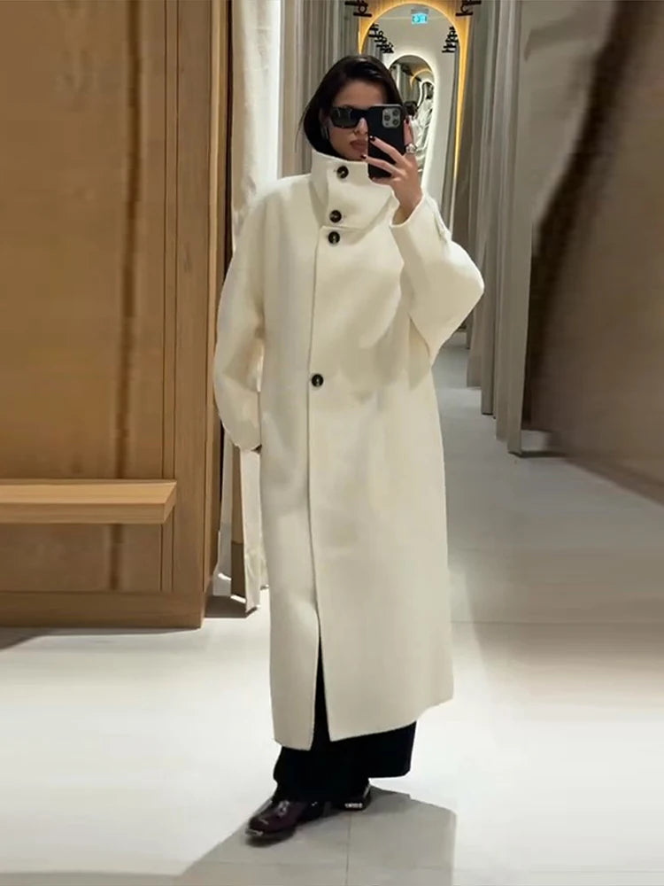 Abigail | Women’s Winter Long Button-Up Trench Coat