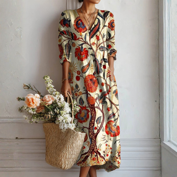 Elvayn | Bohemian Floral Dress