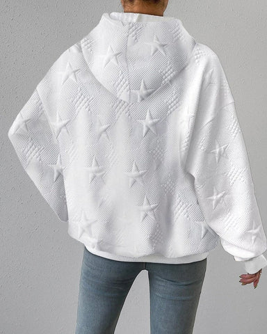 Elvayn | Women’s Winter Star-Patterned Hoodie