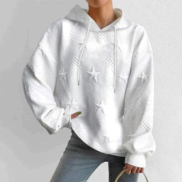 Elvayn | Women’s Winter Star-Patterned Hoodie