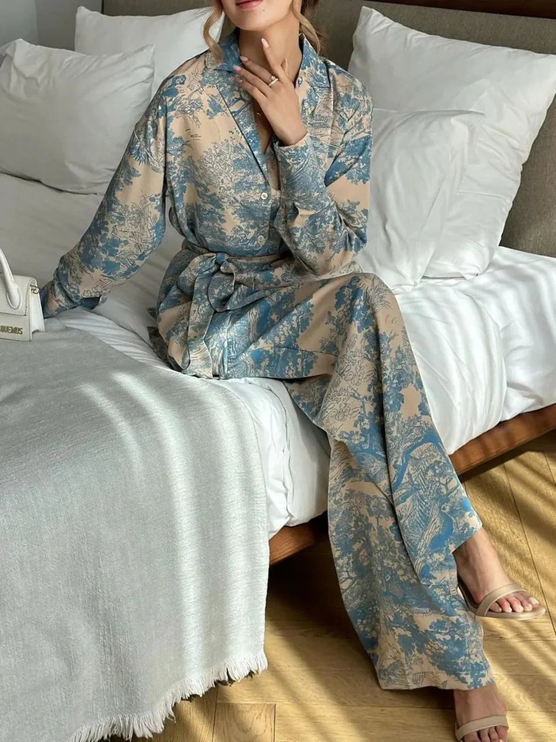 Elvayn | Women’s Long Sleeve Printed Two Piece Set