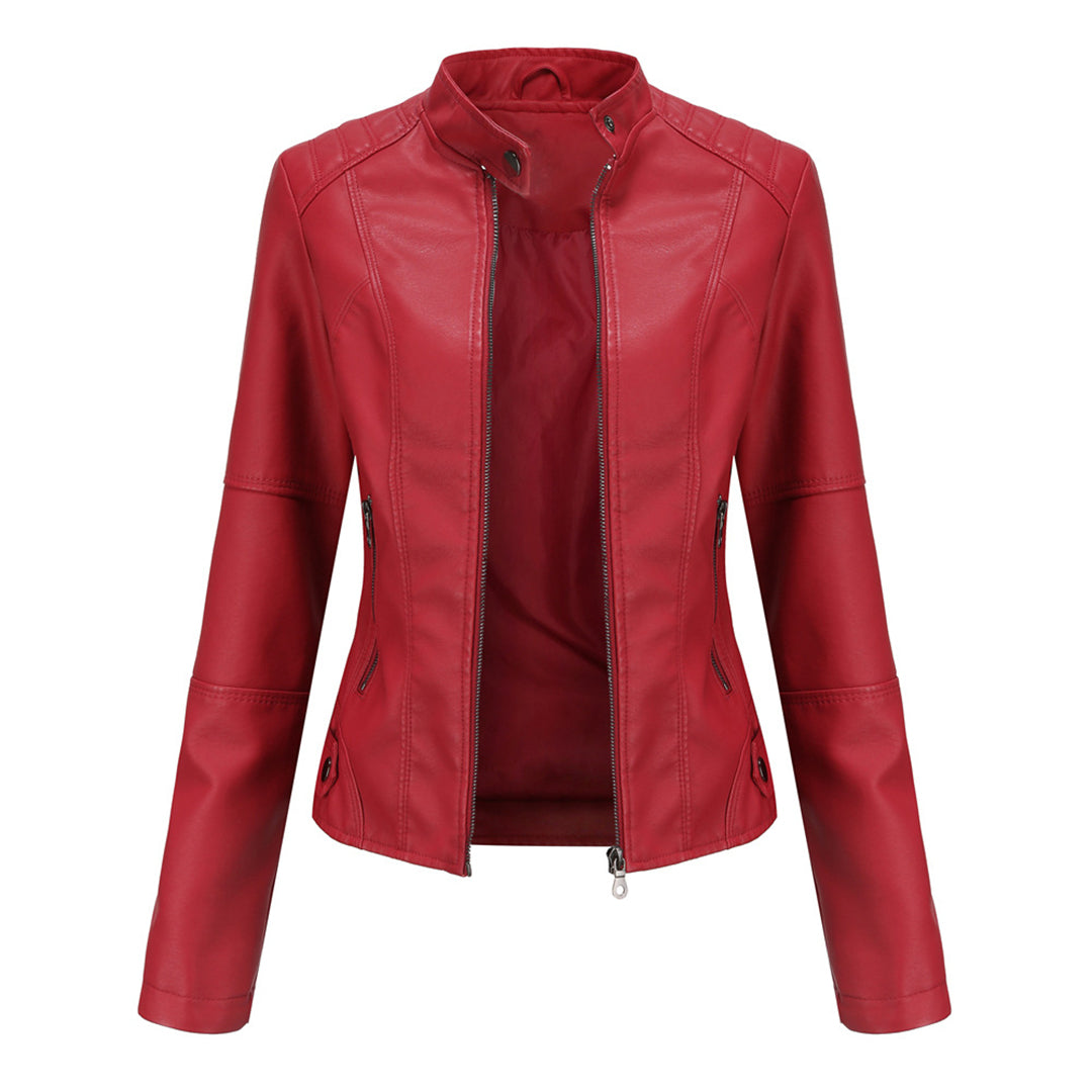 Elvayn | Women’s Elegant Slim-fit Biker Jacket