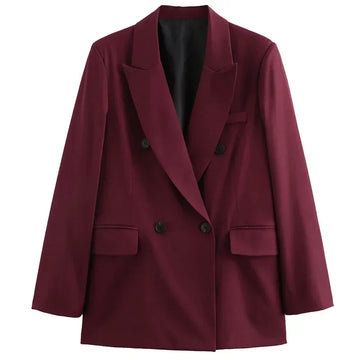 Elvayn | Women's Double-Breasted Blazer Suit