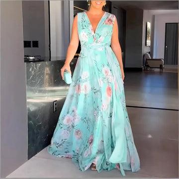 Elvayn | Off-Shoulder Printed Maxi Dress