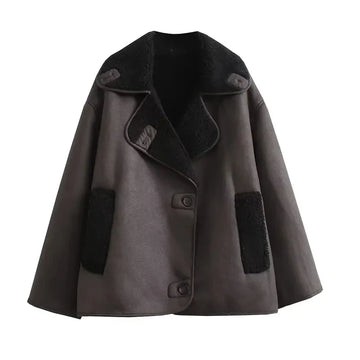 Elvayn | Women's Shearling Aviator Jacket