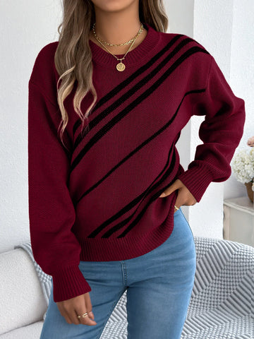 Elvayn | Twill Texture Color Block Pullover