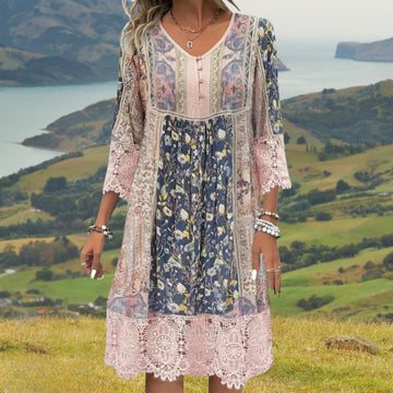 Elvayn | Luxe Boho Midi Dress