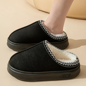 Elvayn | Women’s Plush Fur Slip-On Slippers