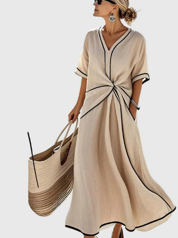 Elvayn | Coastal Draped Maxi Dress