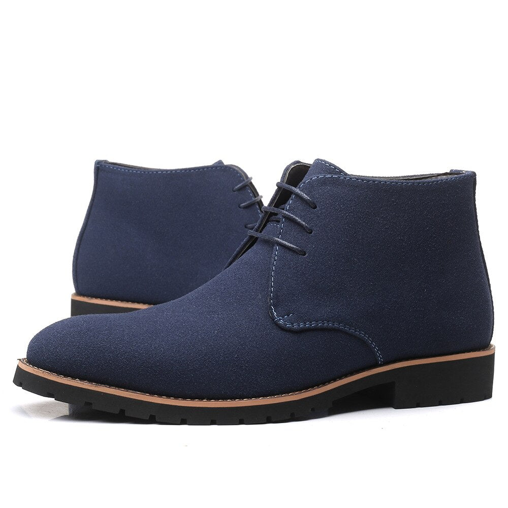 Elvayn | Modern Casual Ankle Lace Up Boots For Men