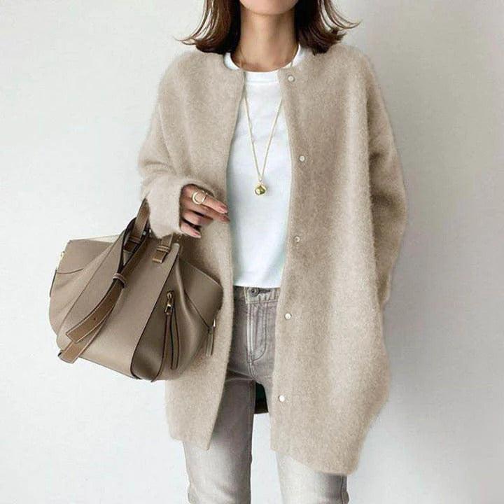 Elvayn | Chic and Comfortable Woolen Jacket for Women