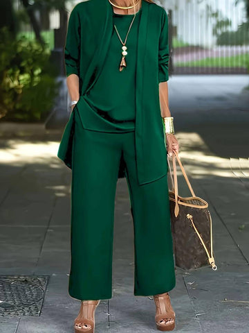 Elvayn | Women Three Piece Relaxed Outfit Set