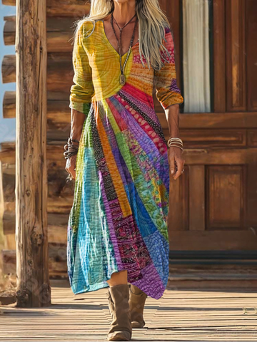 Elvayn | Bohemian Midi Dress