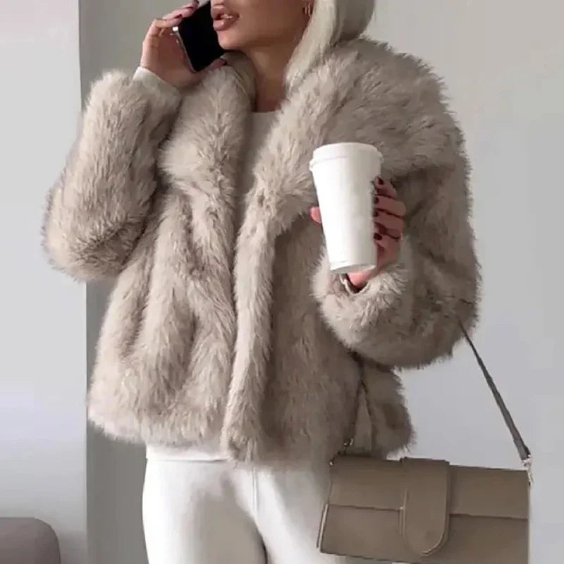 Elvayn | Women’s Relaxed Fit Faux Fur Jacket