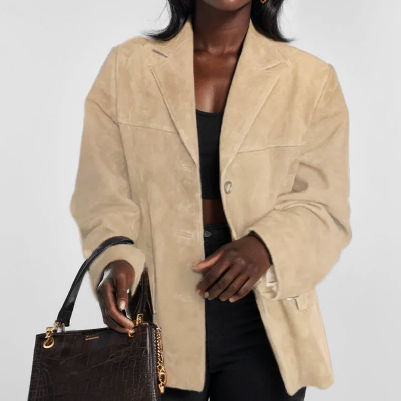 Elvayn | Women’s Stylish Button-Down Blazer Jacket