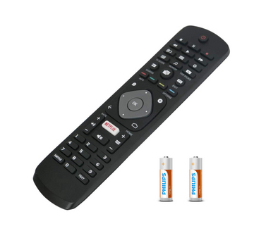 Universele Philips afstandsbediening voor alle Philips Televisie's (Met Netflix Knop) + 2 Philips batterijen