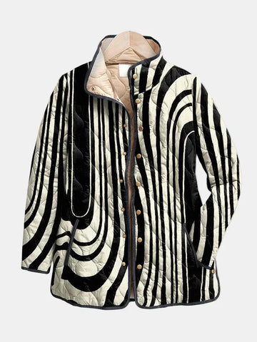 Soraya | Casual Quilted Jacket with Abstract Geometric Design | 2025