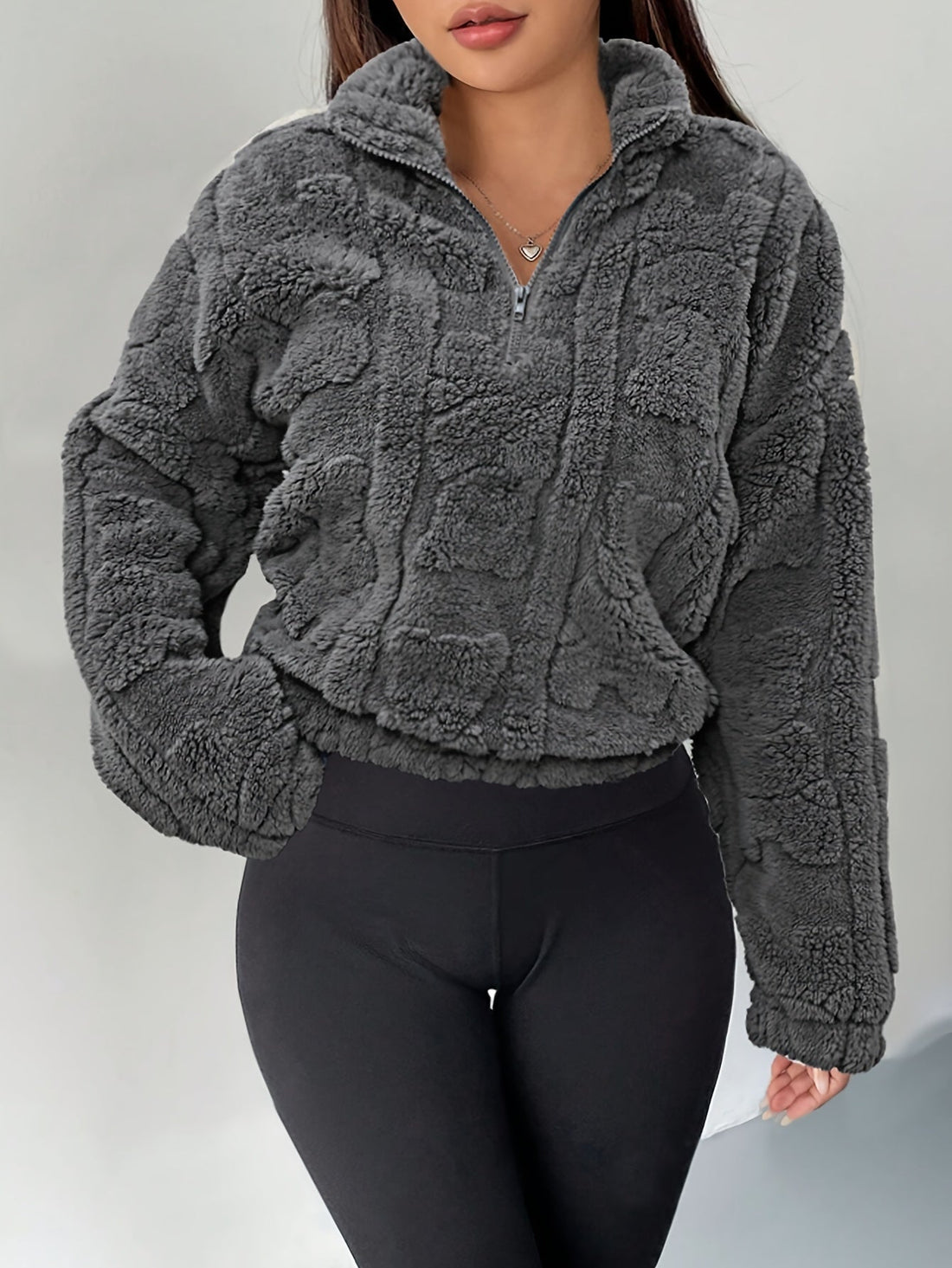 Celeste™ | Elegant Fleece Zip Sweatshirt