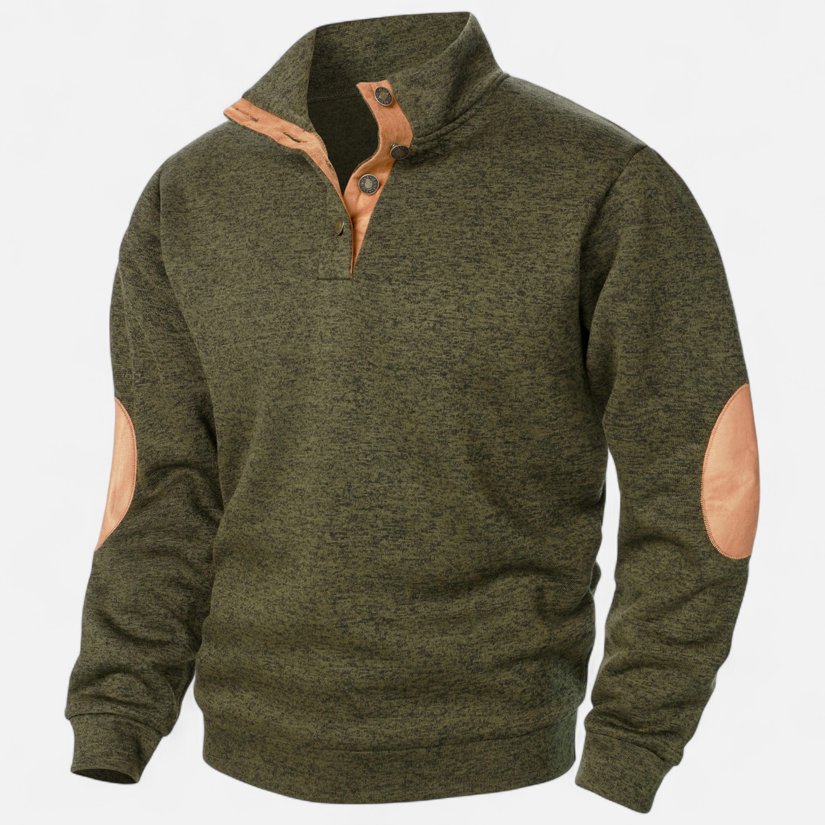 Elvayn | Men’s Knitted Sweater – Stand Collar Heritage Style