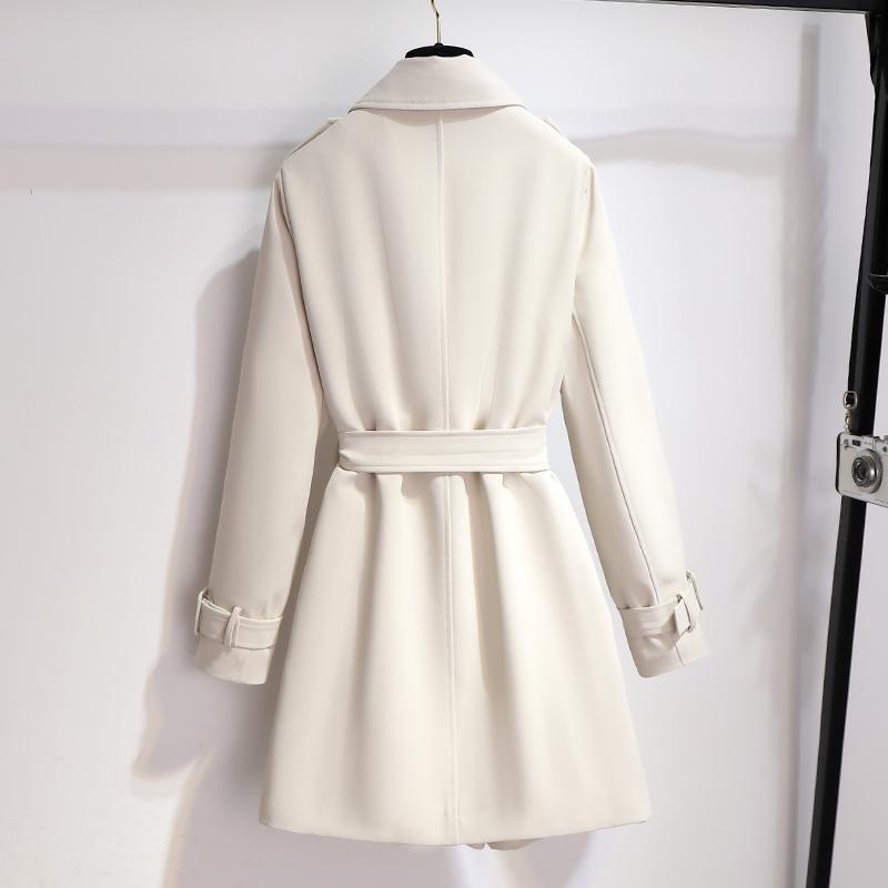 Elvayn | Women’s Classic Lapel Belted Trench Coat