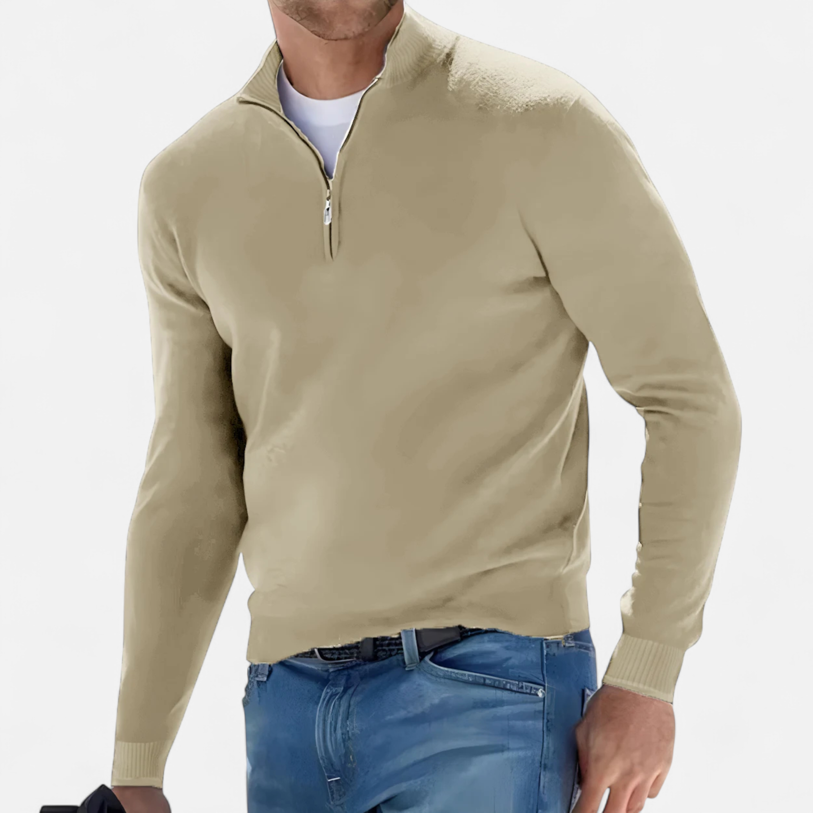 Elvayn | Men’s Half-Zip Sweater – Heritage Knit Elegance