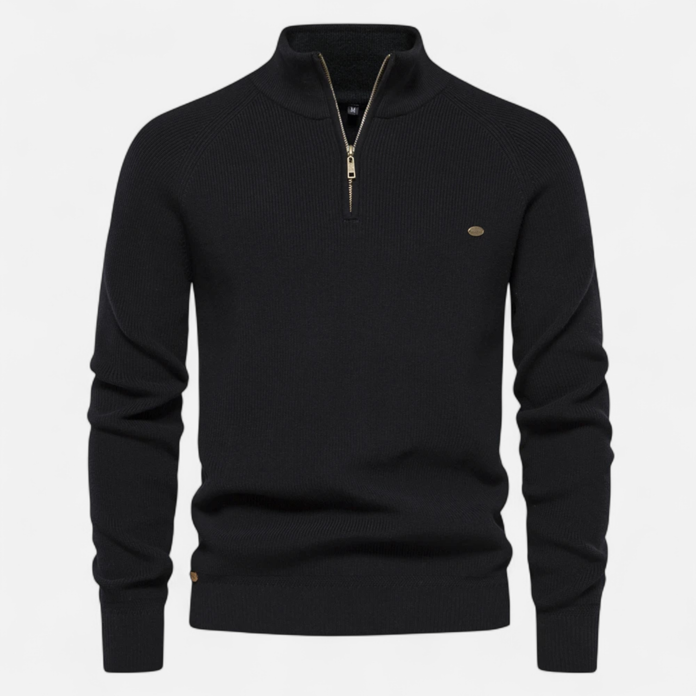 Elvayn | Men’s Cotton Zip Sweater – Refined Knitwear for the Season
