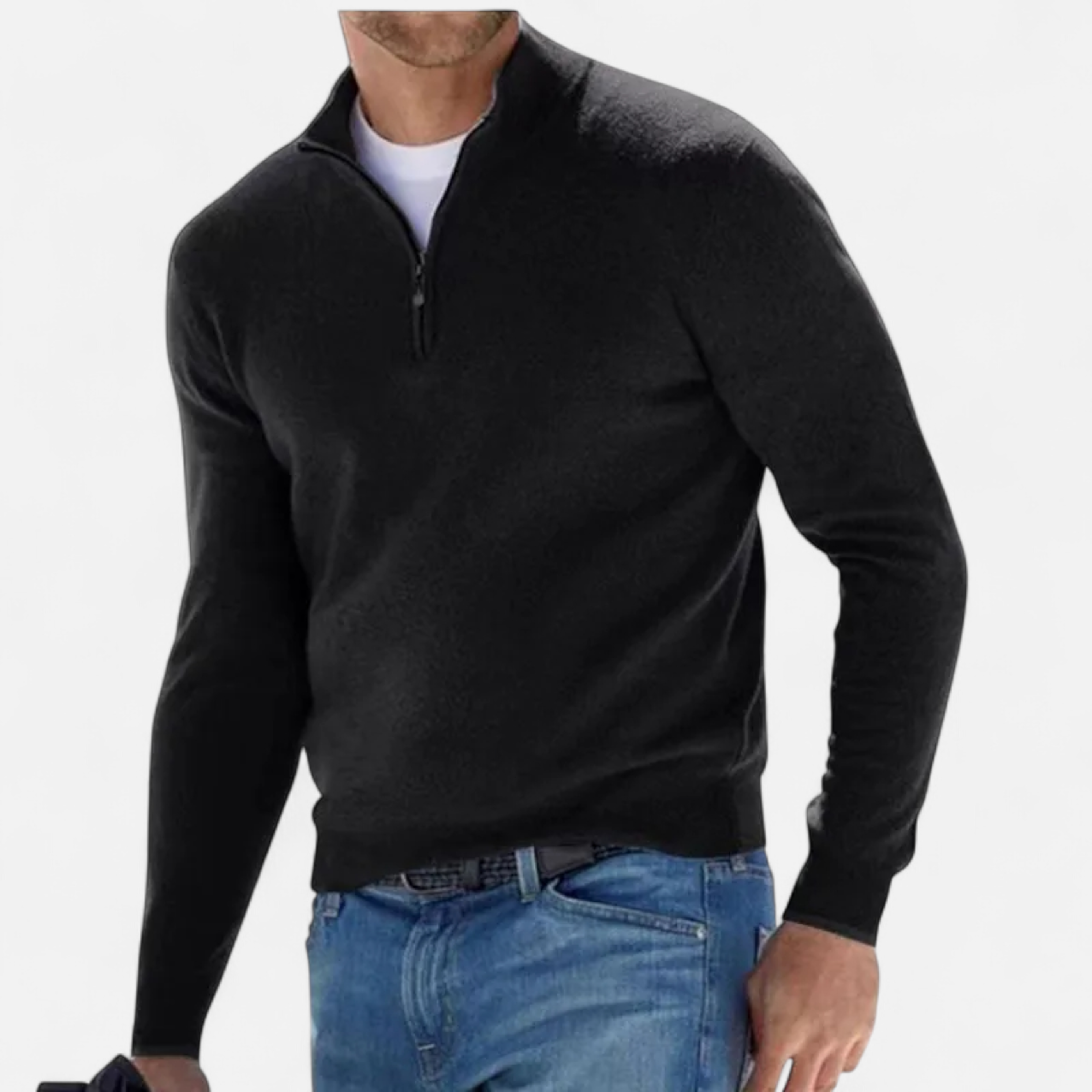 Elvayn | Men’s Half-Zip Sweater – Heritage Knit Elegance